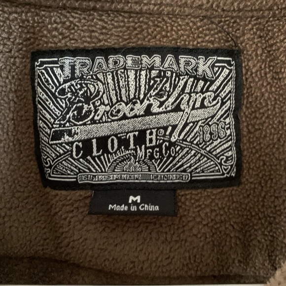 Brooklyn Cloth Teddy Bear Fuzzy Cozy Olive Green/Brown Shacket | Medium - Picture 6 of 7